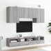 Muebles de TV de pared 5 pzas madera de ingeniería gris Sonoma