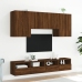 Muebles de TV de pared 5 pzas madera de ingeniería marrón roble