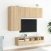 Muebles de TV de pared 4 pzas madera de ingeniería roble Sonoma