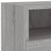 Muebles de TV de pared 4 pzas madera de ingeniería gris Sonoma