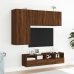 Muebles de TV de pared 5 pzas madera de ingeniería marrón roble