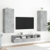 Muebles de TV de pared 5 pzas madera ingeniería gris hormigón