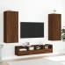 Muebles de TV de pared 5 pzas madera de ingeniería marrón roble