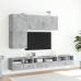 Muebles de TV de pared 5 pzas madera ingeniería gris hormigón