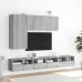 Muebles de TV de pared 5 pzas madera de ingeniería gris Sonoma