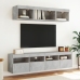 Muebles TV pared con LED 5 pzas madera ingeniería gris hormigón