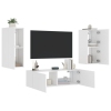 vidaXL Muebles de TV de pared con luces LED 3 piezas blanco