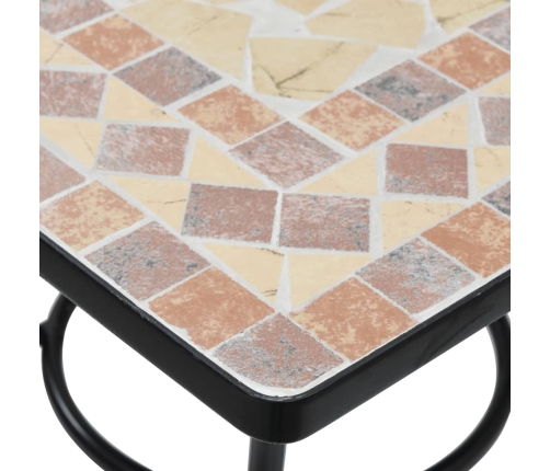 Mesa de bistró de mosaico cerámica terracota 60x60x74 cm