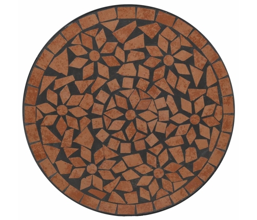 Mesa de bistró de mosaico cerámica terracota Ø50x70 cm