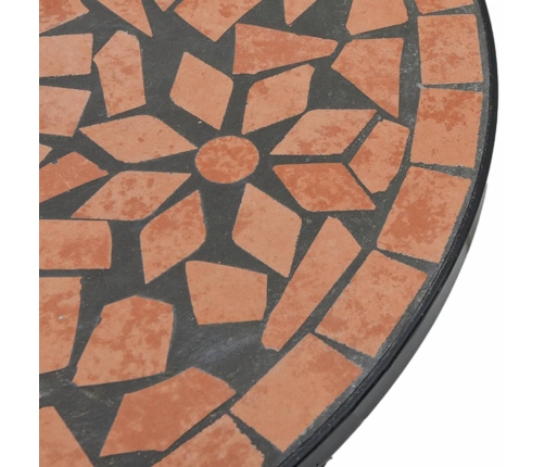 Mesa de bistró de mosaico cerámica terracota Ø50x70 cm