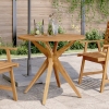 Mesa de jardín redonda madera maciza de acacia Ø85x75 cm