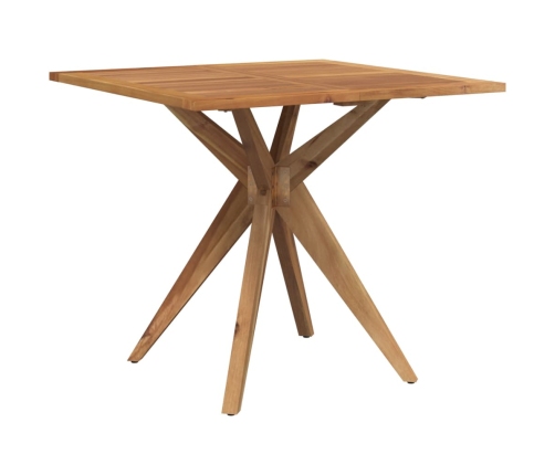 Mesa de jardín cuadrada madera maciza de acacia 85x85x75 cm