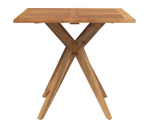 Mesa de jardín cuadrada madera maciza de acacia 85x85x75 cm