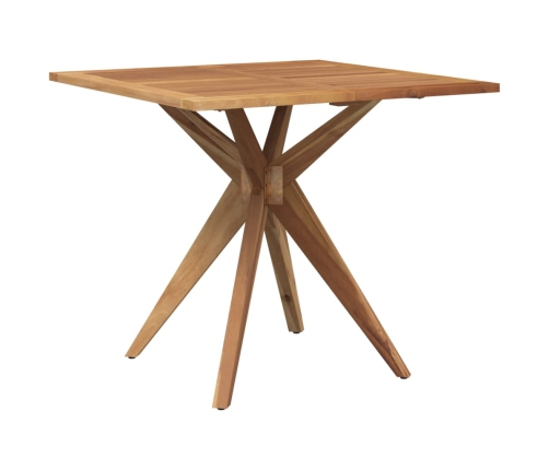 Mesa de jardín cuadrada madera maciza de acacia 85x85x75 cm