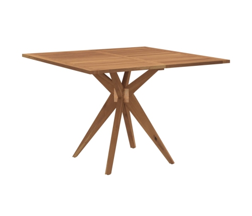 Mesa de jardín cuadrada madera maciza de acacia 110x110x75 cm