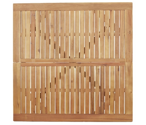 Mesa de jardín cuadrada madera maciza de acacia 110x110x75 cm