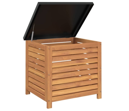 Caja de almacenaje de jardín madera maciza acacia 60x50x55 cm