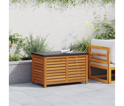 Caja de almacenaje de jardín madera maciza eucalipto 90x48x55cm