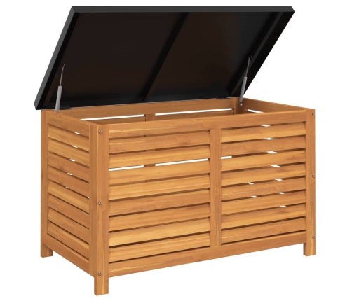 Caja de almacenaje de jardín madera maciza eucalipto 90x48x55cm