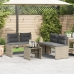 Set de sofás de jardín 4 pzas y cojines ratán sintético gris