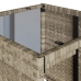 Set de sofás de jardín 4 pzas y cojines ratán sintético gris