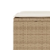 Sillas y mesita de jardín 3 piezas ratán sintético cojín beige