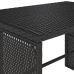Set comedor de jardín 3 pzas con cojines ratán sintético negro