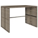 Set comedor de jardín 3 piezas con cojines ratán sintético gris