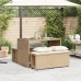 Set comedor de jardín 3 pzas con cojines ratán sintético beige