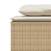Set comedor de jardín 3 pzas con cojines ratán sintético beige