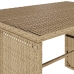 Set comedor de jardín 3 pzas con cojines ratán sintético beige
