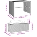 Set comedor de jardín 3 pzas con cojines ratán sintético beige
