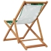 Silla de playa plegable madera maciza de eucalipto y tela hojas