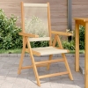 Sillas de jardín 2 uds madera maciza acacia polipropileno beige