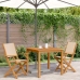 Sillas de jardín 2 uds madera maciza acacia y tela beige