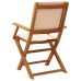Sillas de jardín 2 uds madera maciza acacia y tela beige
