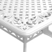 Mesa de jardín aluminio fundido blanco 150x90x72 cm