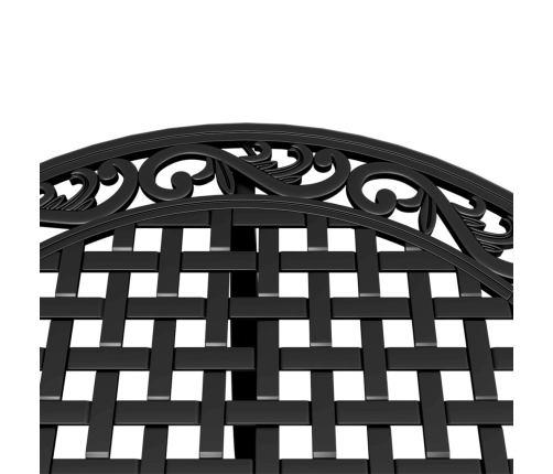 Mesa de jardín aluminio fundido negro Ø90x75 cm