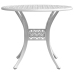 Mesa de jardín aluminio fundido blanco Ø90x75 cm