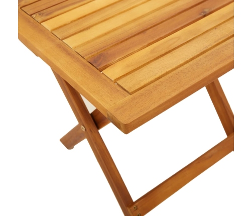 Mesa auxiliar de jardín madera maciza de acacia 40x40x40 cm