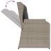 Sillón reclinable de jardín con cojines ratán sintético gris