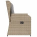 Sillón reclinable de jardín con cojines ratán sintético beige
