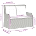 Sillón reclinable de jardín con cojines ratán sintético gris