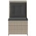 Sillón reclinable de jardín con cojines ratán sintético gris
