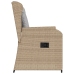 Sillones reclinables de jardín con cojines beige 2 uds ratán PE