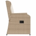 Sillones reclinables de jardín con cojines beige 2 uds ratán PE