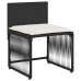 Set de comedor de jardín 7 pzas y cojines ratán sintético negro