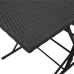 Set de comedor de jardín 7 pzas y cojines ratán sintético negro