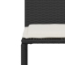 Set de comedor de jardín 7 pzas y cojines ratán sintético negro