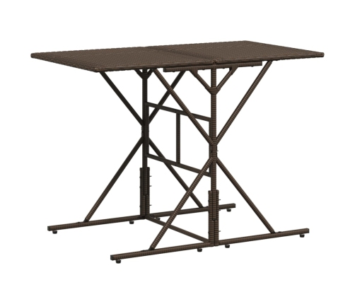 Set comedor de jardín 7 pzas con cojines ratán sintético marrón